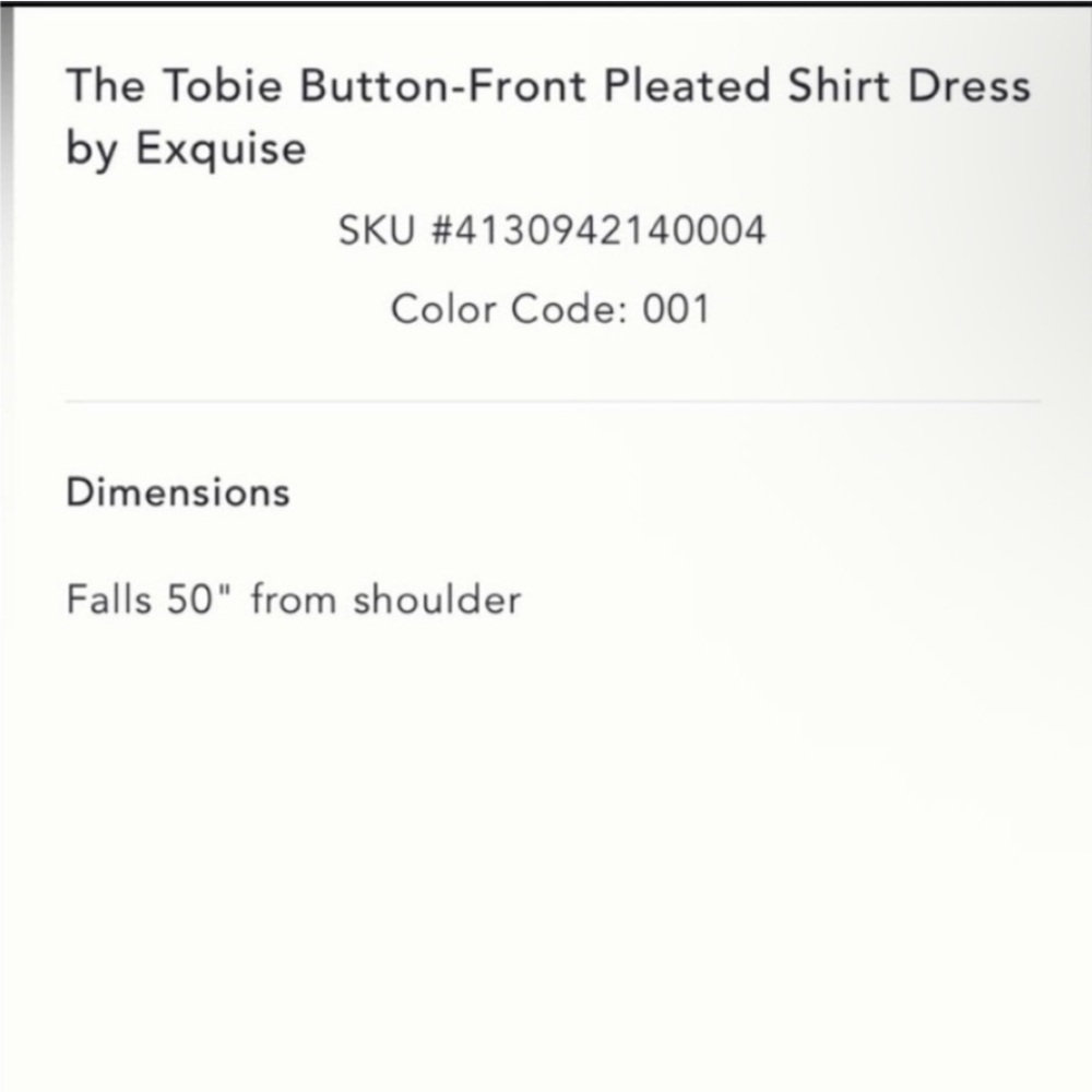 Anthropologie x Exquise The Tobie Button-Front Pleated Shirt Dress Size M NWT - Picture 5 of 13